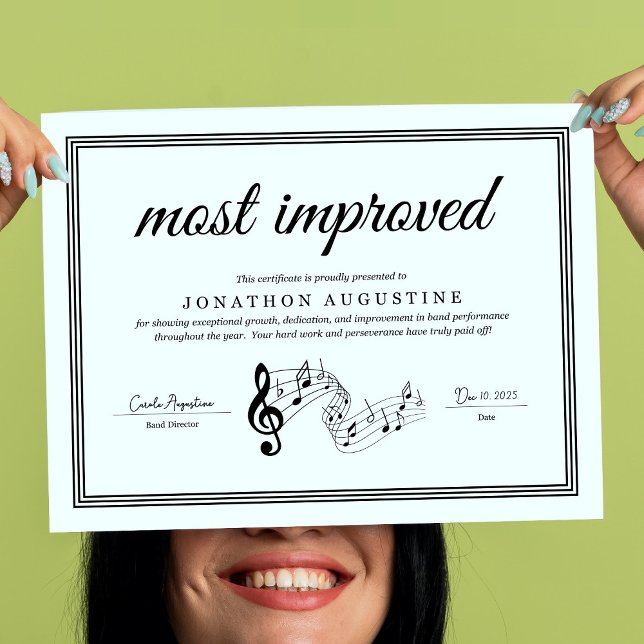 Poster Concert Band, Marching Band, Choir Certificate (Créateur téléchargé)