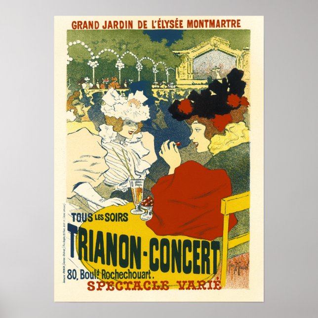 Poster CONCERT LE TRIANON à Great Elysee Gardens (Devant)