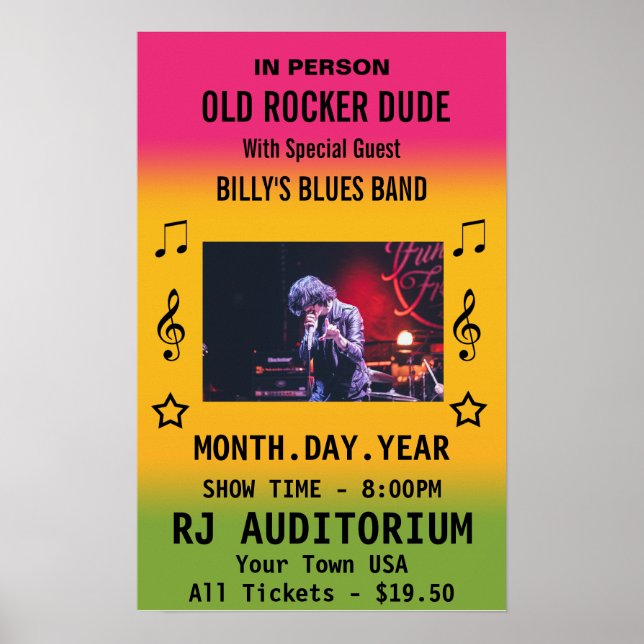 Poster Concert personnalisable (Devant)