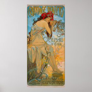 Poster Concessionnaires de transport par Alphonse Mucha (