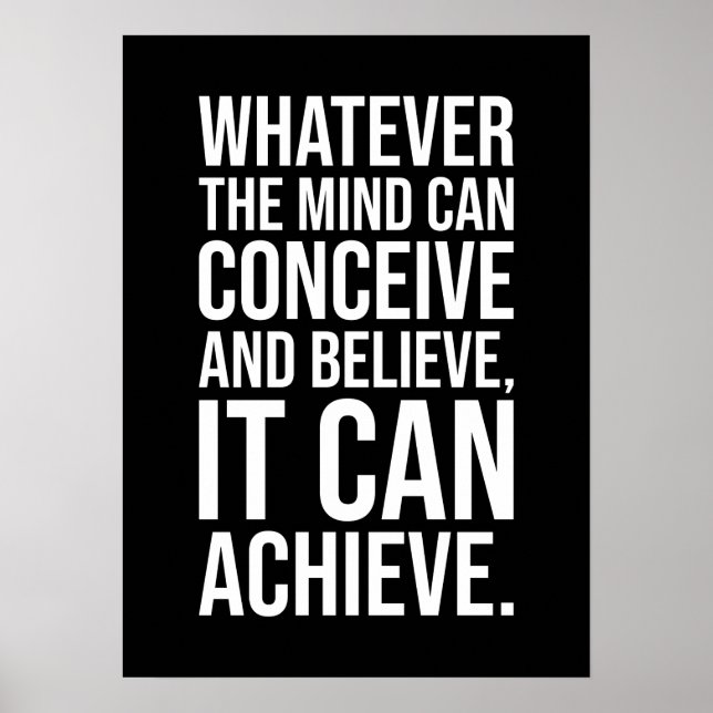 Poster Concevez, Croyez, Atteindre - Réussite Motivationn (Devant)