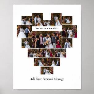 Poster Concevez Votre Propre Collage De Photos En Forme D