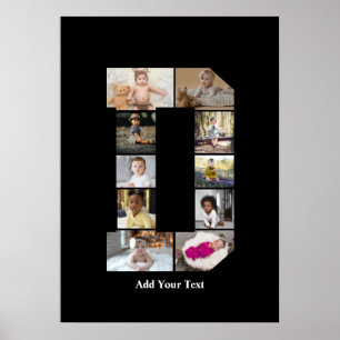 Poster Concevez votre propre lettre D photo Collage