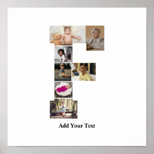 Poster Concevez votre propre lettre F photo Collage