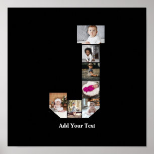 Poster Concevez votre propre lettre J Photo Collage