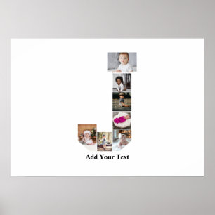 Poster Concevez votre propre lettre J Photo Collage