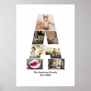 Poster Concevez votre propre lettre Un collage photo