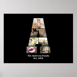 Poster Concevez votre propre lettre Un collage photo