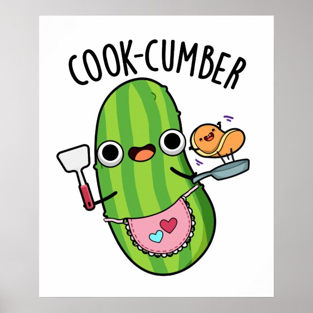 Poster Concombre de Cook Funny Concomber Pun (Devant)