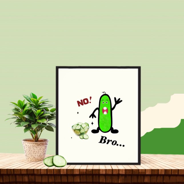 Poster Concombre vert drôle (Créateur téléchargé)