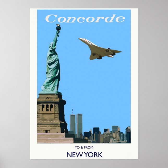 Poster Concorde à partir de New York (Devant)