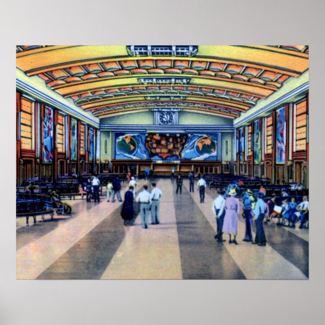 Poster Concours Terminal Union Cincinnati Ohio (Devant)