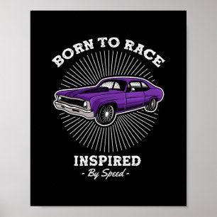 Poster Conçu pour la course Muscle Car Classique Rétro De