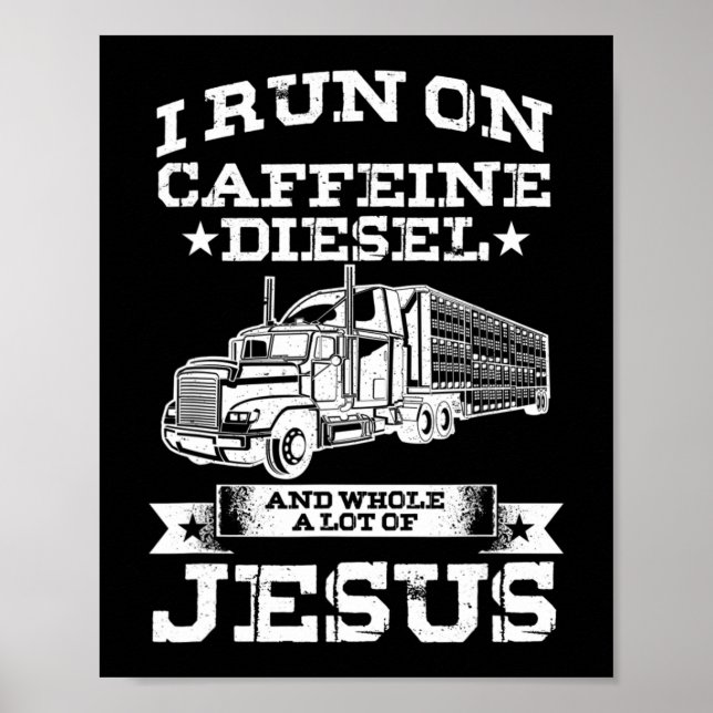 Poster Conducteur De Camion Religieux Courir Sur Le Lot D (Devant)