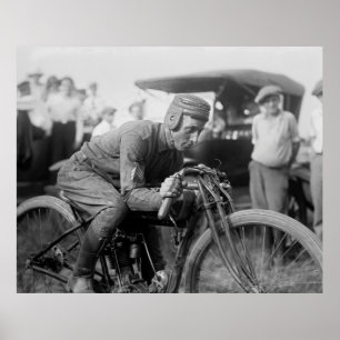 Poster Conducteur de moto Billy Denham 1922
