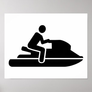 Poster Conducteur de ski de jet