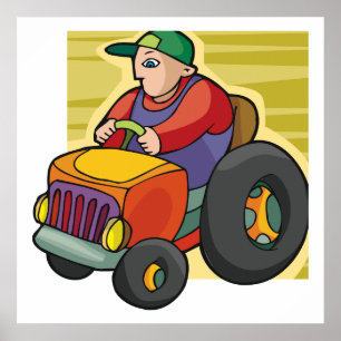 Poster Conducteur de tracteur
