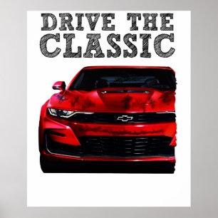 Poster conduire la Chevrolet Camaro classique