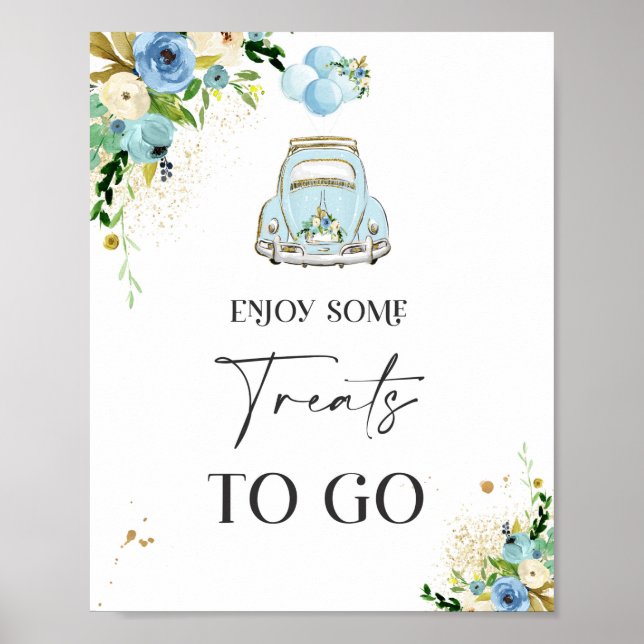 Poster Conduire par Baby shower Traiter Favoriser Signal  (Devant)