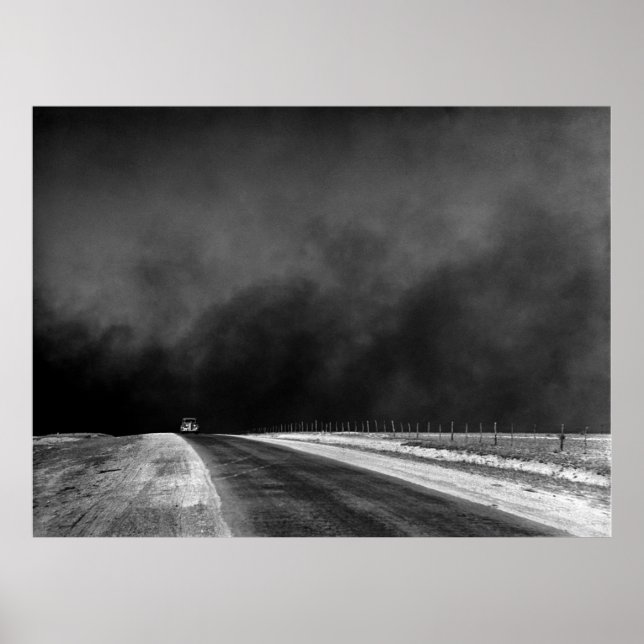 Poster Conduite de voiture Le Texas Panhandle dans le bol (Devant)