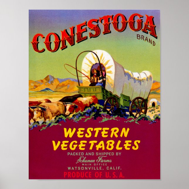 Poster Conestoga Western Vegetables (Devant)
