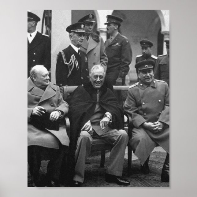 Poster Conférence de Yalta Roosevelt Staline Churchill 19 (Devant)