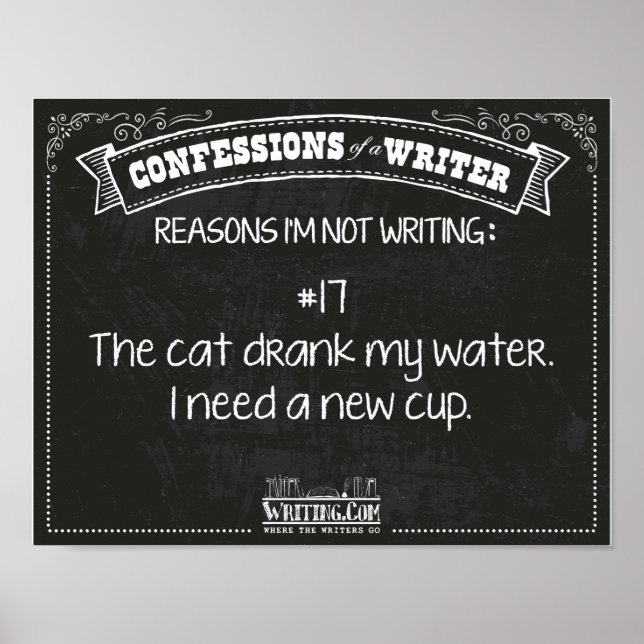 Poster Confessions d'un écrivain : Raison #17 (Devant)