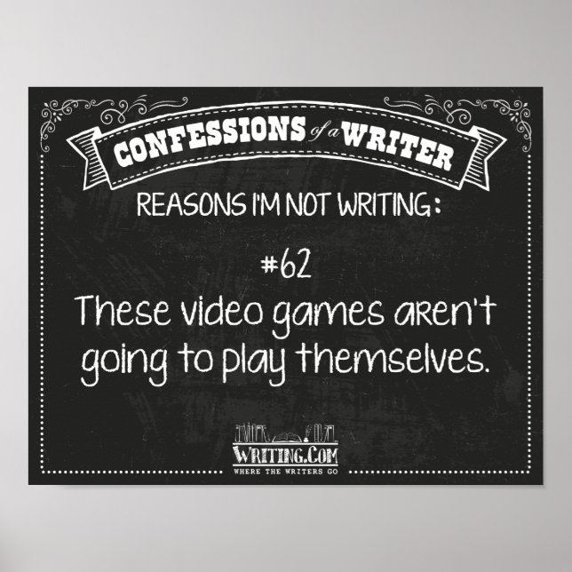 Poster Confessions d'un écrivain : Raison #62 (Devant)