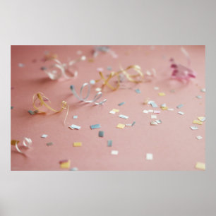 Poster Confetti de couleur aérée