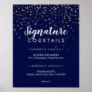 Poster Confetti d'or   Signature de la Marine