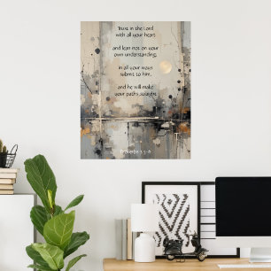 Poster Confiance dans le Seigneur avec toute votre citati