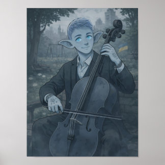 Poster Confiance / Violoncelliste / Parc