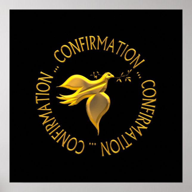 Poster Confirmation en or et Holy Spirit (Devant)