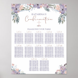 Poster Confirmation Watercolor Wildflowers Seating Chart