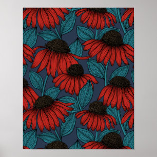 Poster Confleurs rouges