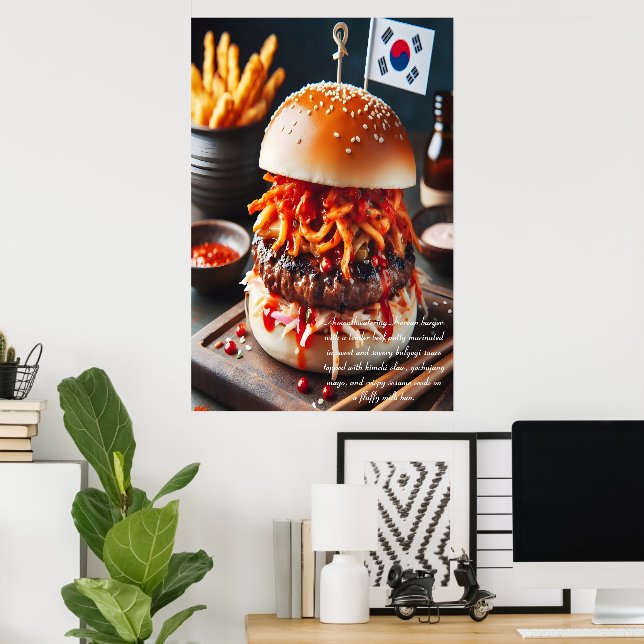 Poster Confort coréen : Bulgogi Indulgence 24x36 (Bureau à domicile)