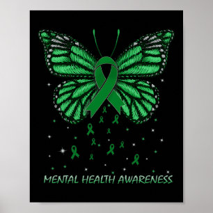 Poster Confort des papillons de santé mentale