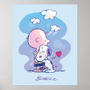 Poster Confort et sécurité   Charlie & Snoopy Hug