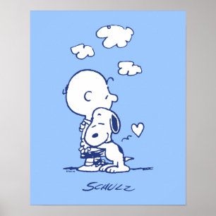 Poster Confort et sécurité   Charlie & Snoopy Hug