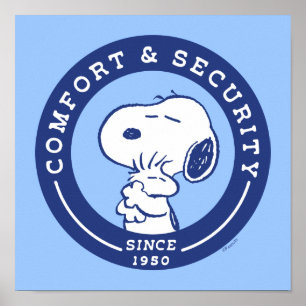 Poster Confort et sécurité   Snoopy & Woodstock Hug