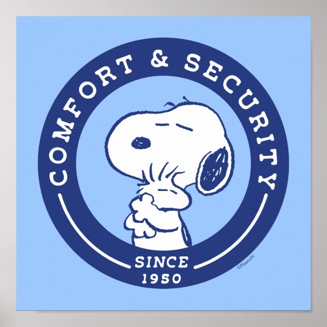 Poster Confort et sécurité | Snoopy & Woodstock Hug (Devant)