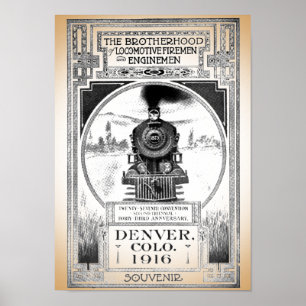 Poster Confrérie des pompiers locomotifs et des