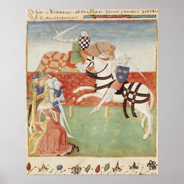 Poster Confrontation de deux chevaliers devant le roi (Devant)