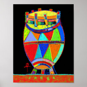 Poster Conga colorée