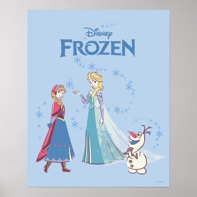 Poster Congelé | Elsa, Anna & Olaf (Devant)