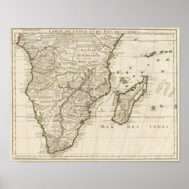Poster Congo, Afrique (Devant)