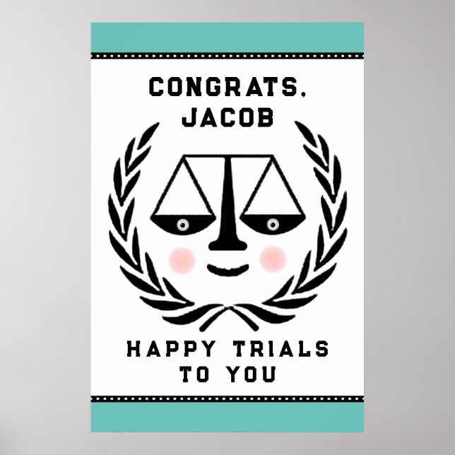 Poster Congrats de la faculté de droit (Devant)