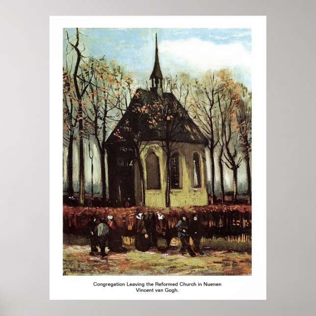 Poster Congrégation quitter l'église réformée à Nuenen (Devant)