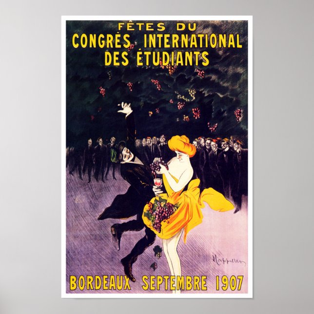 Poster Congrès des Etudiants de Bordeaux Célébrations Vin (Devant)