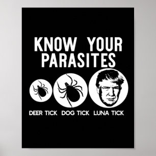 Poster Connaissez vos parasites Anti-Trump Résiste T Shir
